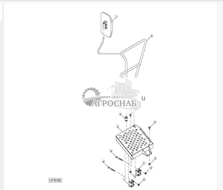 LANDING AND MIRROR (R.H.) 